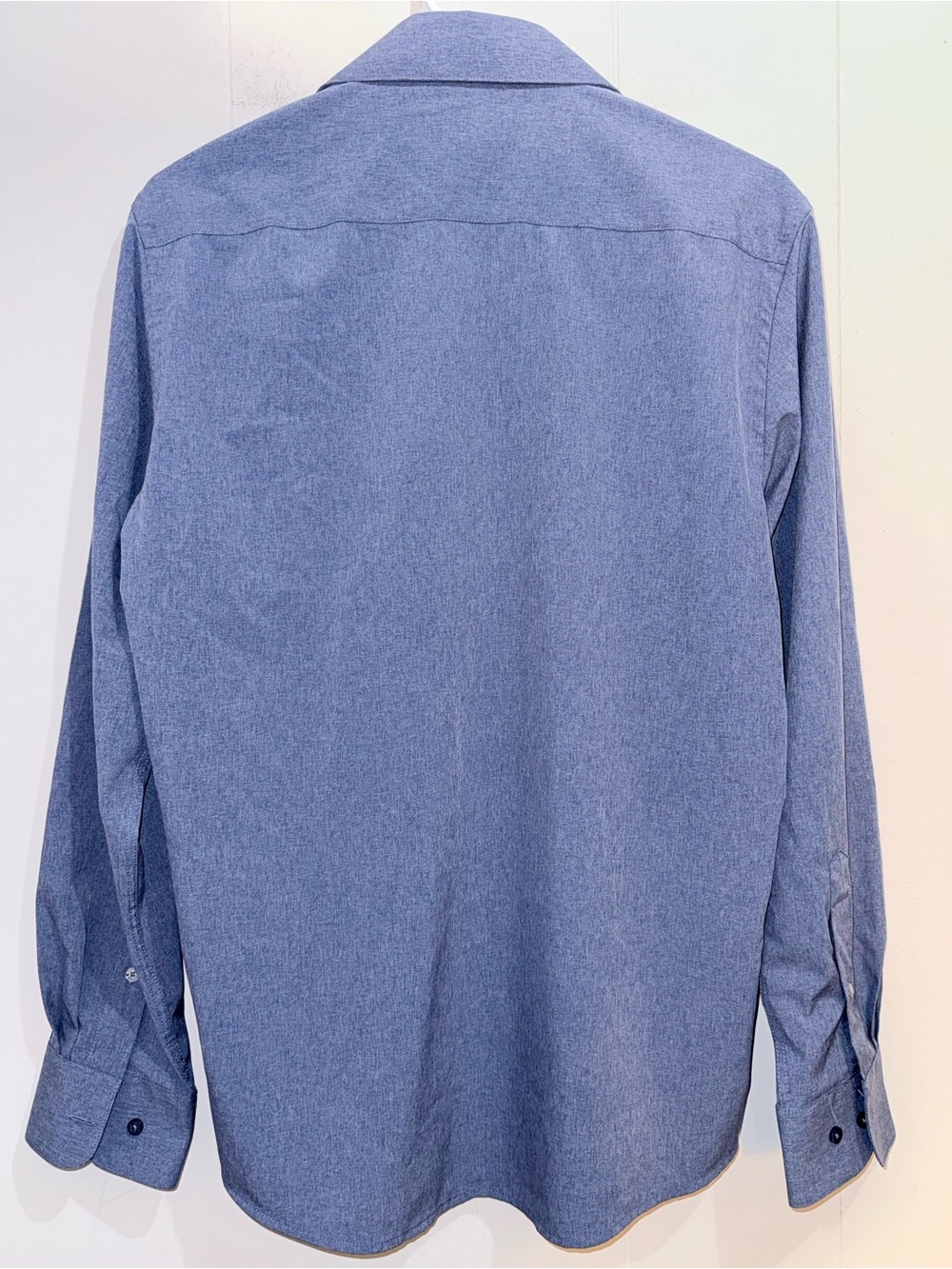 Lucky Brand Men's Slim Fit 4-Way Stretch Dress Shirt Blue M 15-15.5 32/33 - Picture 2 of 4